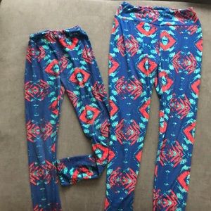 Lularoe Mommy and me leggings matching set